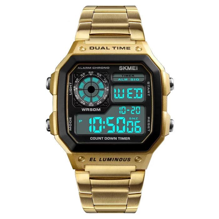 SKMEI 1335 Business Waterproof Stainless Steel Digital Watch