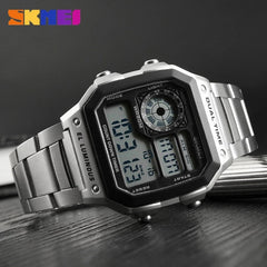 SKMEI 1335 Business Waterproof Stainless Steel Digital Watch